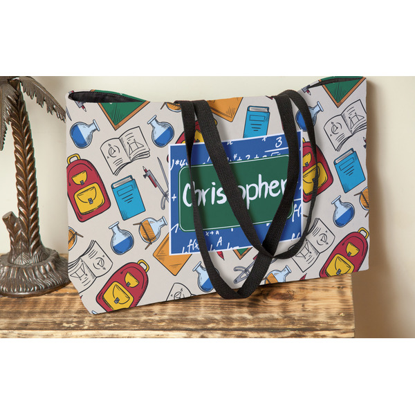 Math Lesson Tote w/Black Handles - Lifestyle View