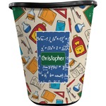 Math Lesson Waste Basket - Single Sided (Black) (Personalized)