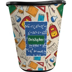 Math Lesson Waste Basket - Single Sided (Black) (Personalized)