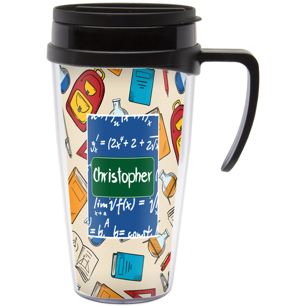 Custom Math Lesson Acrylic Travel Mug with Handle (Personalized)