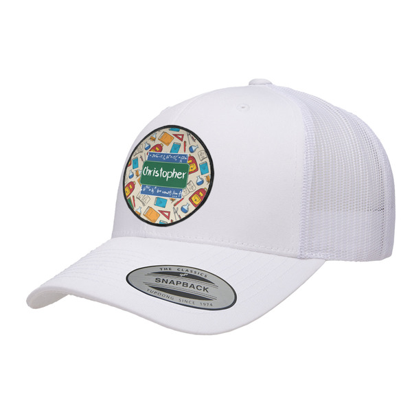 Custom Math Lesson Trucker Hat - White (Personalized)
