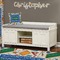 Math Lesson Wall Name Decal Above Storage bench