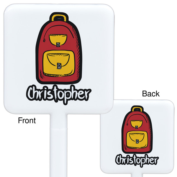 Math Lesson White Plastic Stir Stick - Double Sided - Approval