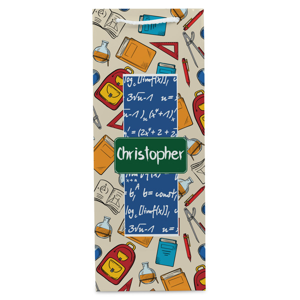 Math Lesson Wine Gift Bag - Gloss - Front