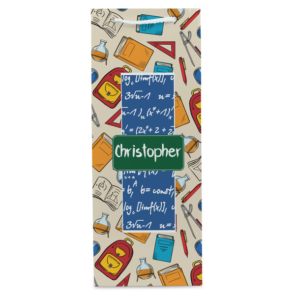 Math Lesson Wine Gift Bag - Matte - Front