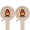 Math Lesson Wooden 4" Food Pick - Round - Double Sided - Front & Back