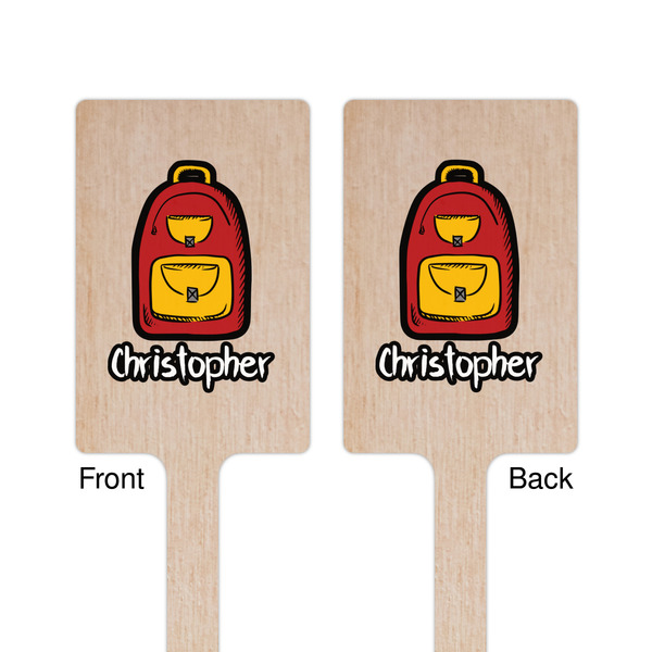 Math Lesson Wooden 6.25" Stir Stick - Rectangular - Double Sided - Front & Back