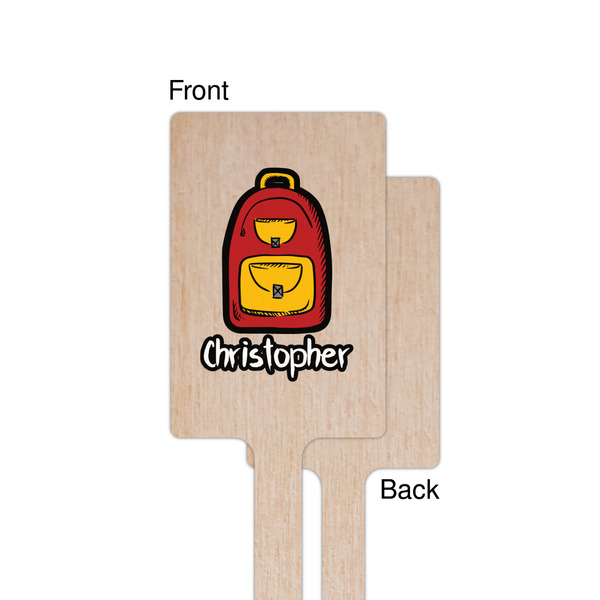 Math Lesson Wooden 6.25" Stir Stick - Rectangular - Single - Front & Back