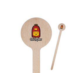 Math Lesson 6" Round Wooden Stir Sticks - Single Sided (Personalized)