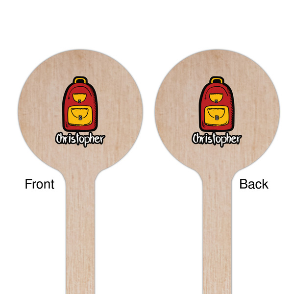 Math Lesson Wooden 7.5" Stir Stick - Round - Double Sided - Front & Back