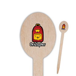 Math Lesson Oval Wooden Food Picks (Personalized)