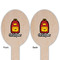 Math Lesson Wooden Food Pick - Oval - Double Sided - Front & Back
