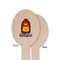 Math Lesson Wooden Food Pick - Oval - Single Sided - Front & Back