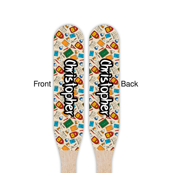 Math Lesson Wooden Food Pick - Paddle - Double Sided - Front & Back