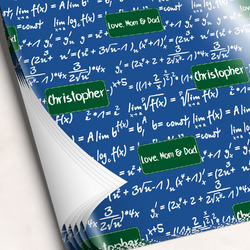 Math Lesson Wrapping Paper Sheets - Single-Sided - 20" x 28" (Personalized)