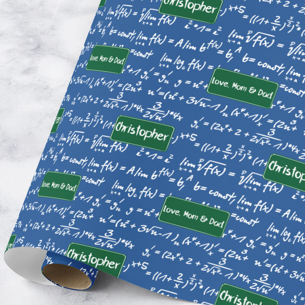 Custom Math Lesson Wrapping Paper Roll - Large (Personalized)
