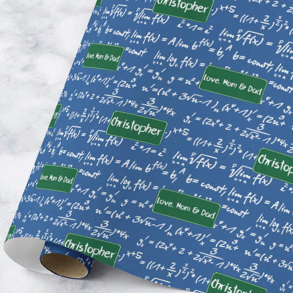 Custom Math Lesson Wrapping Paper Roll - Large - Matte (Personalized)