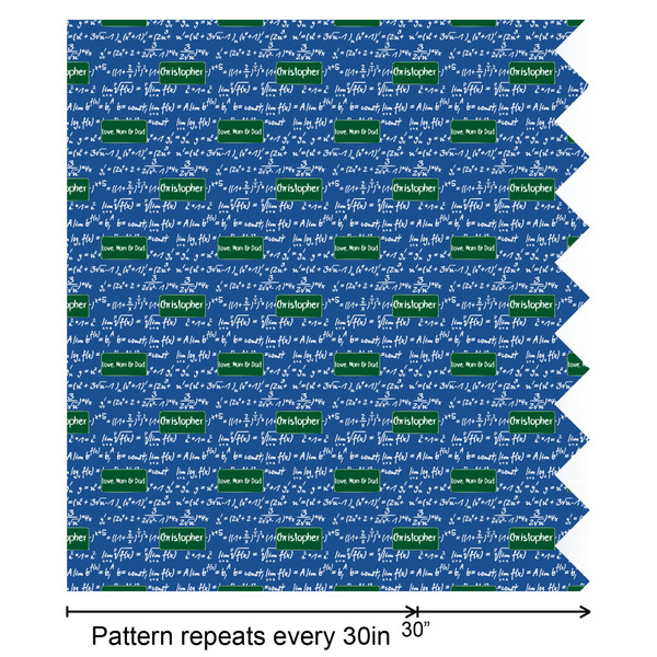 Math Lesson Wrapping Paper Roll - Satin - Partial Roll