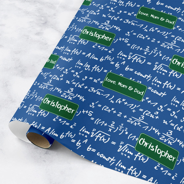 Custom Math Lesson Wrapping Paper Roll - Medium (Personalized)