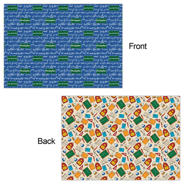 Math Lesson Wrapping Paper Sheet - Double Sided - Front & Back