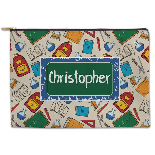 Custom Math Lesson Zipper Pouch - Large - 12.5"x8.5" (Personalized)