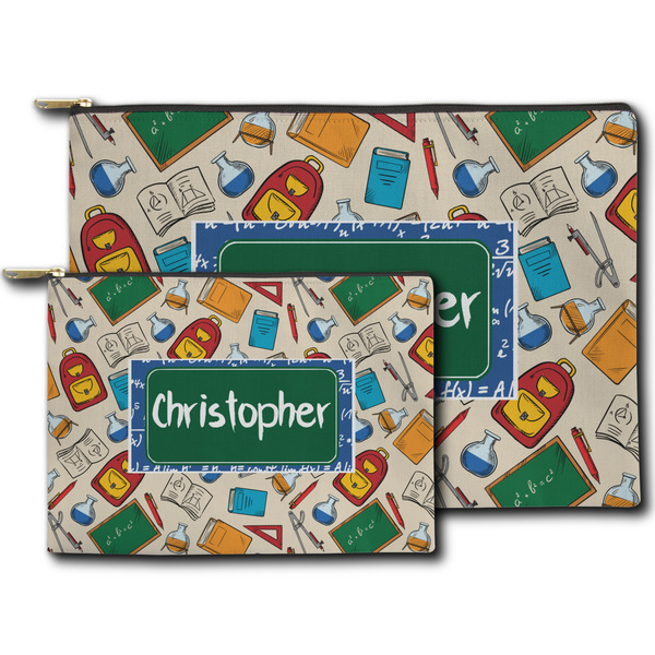 Math Lesson Zippered Pouches - Size Comparison