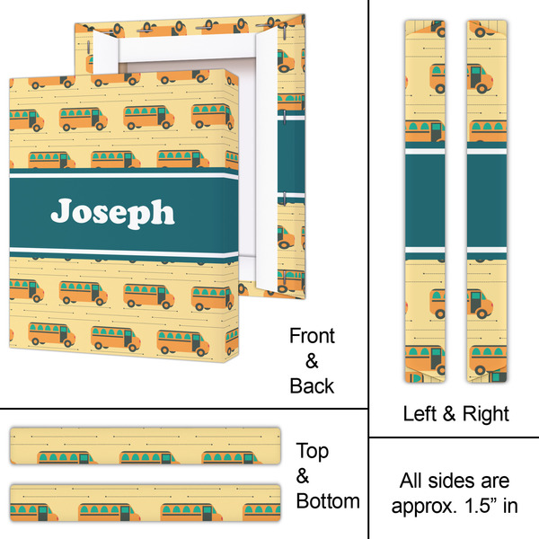 School Bus 11x14 - Canvas Print - Approval