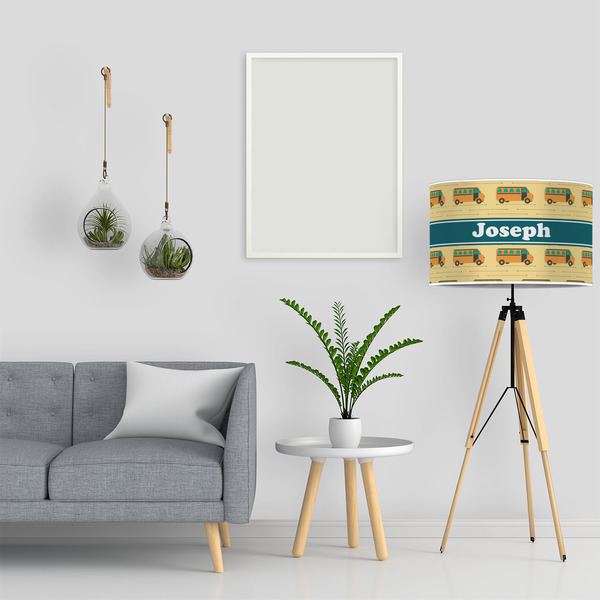 School Bus 12" Drum Lampshade - LIFESTYLE