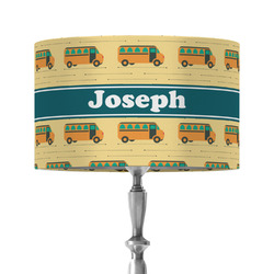 School Bus 12" Drum Lamp Shade - Fabric (Personalized)