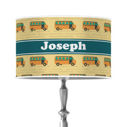 School Bus 12" Drum Lamp Shade - Poly-film (Personalized)