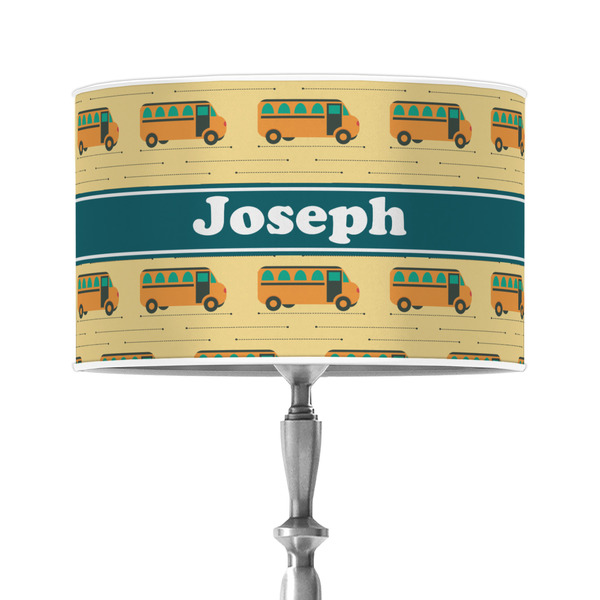 Custom School Bus 12" Drum Lamp Shade - Poly-film (Personalized)