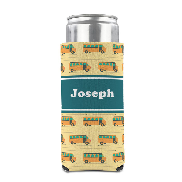 School Bus 12oz Tall Can Sleeve - FRONT (on can)