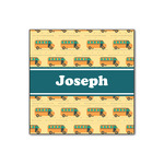 School Bus Wood Print - 12x12 (Personalized)