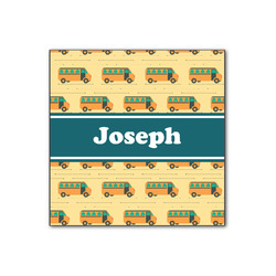 School Bus Wood Print - 12x12 (Personalized)