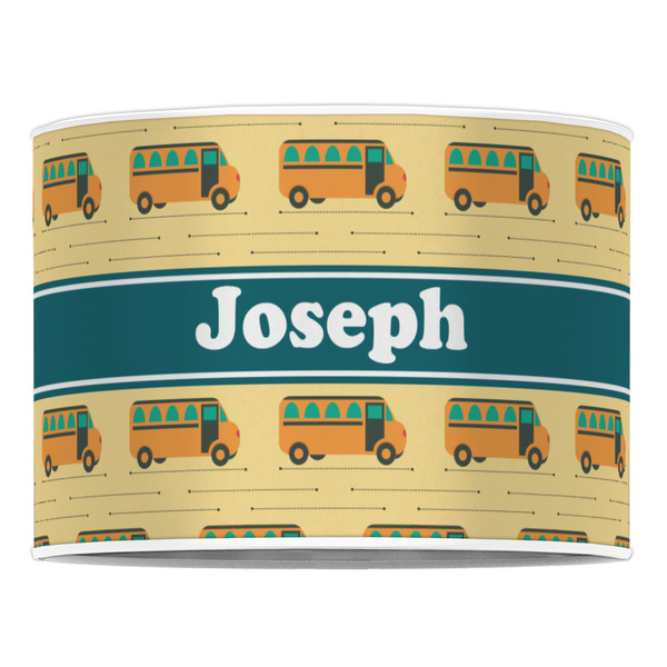 School Bus 16" Drum Lampshade - FRONT (Poly Film)