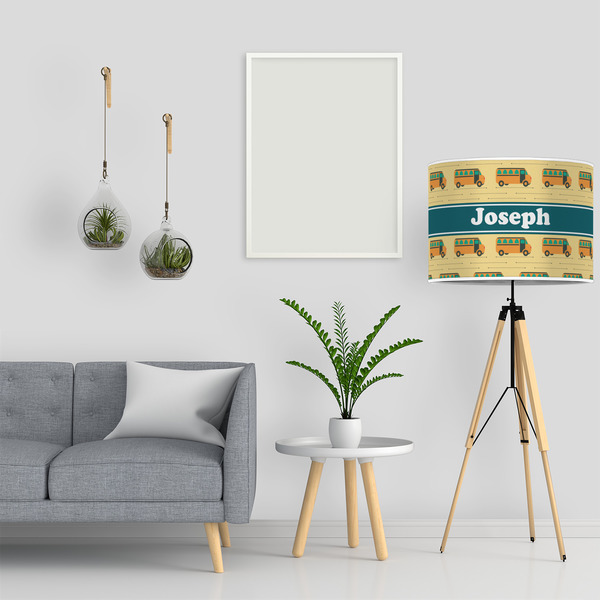 School Bus 16" Drum Lampshade - LIFESTYLE