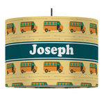 School Bus 16" Drum Pendant Lamp - Fabric (Personalized)