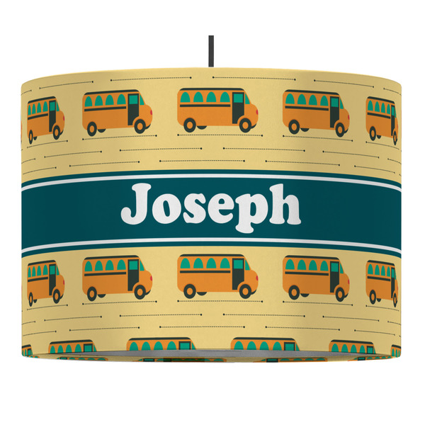 School Bus 16" Drum Lampshade - PENDANT (Fabric)