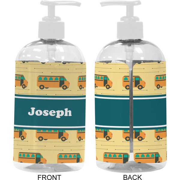 School Bus 16 oz Plastic Liquid Dispenser- Approval- White