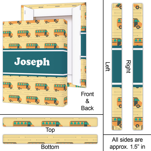 School Bus 16x20 - Canvas Print - Approval