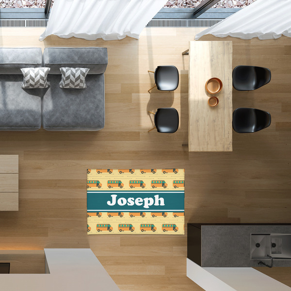 School Bus 2'x3' Indoor Area Rugs - IN CONTEXT