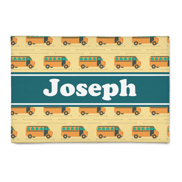 Custom School Bus 2' x 3' Indoor Area Rug (Personalized)