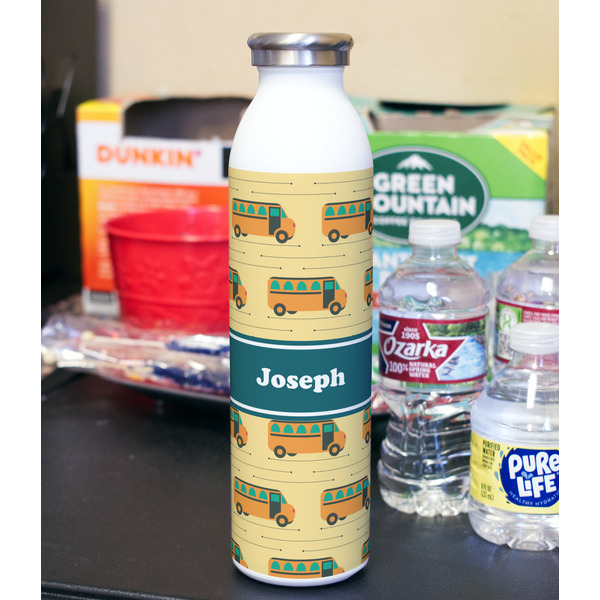 School Bus 20oz Water Bottles - Full Print - In Context