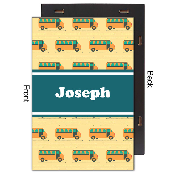 School Bus 20x30 Wood Print - Front & Back View
