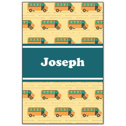 School Bus Wood Print - 20x30 (Personalized)