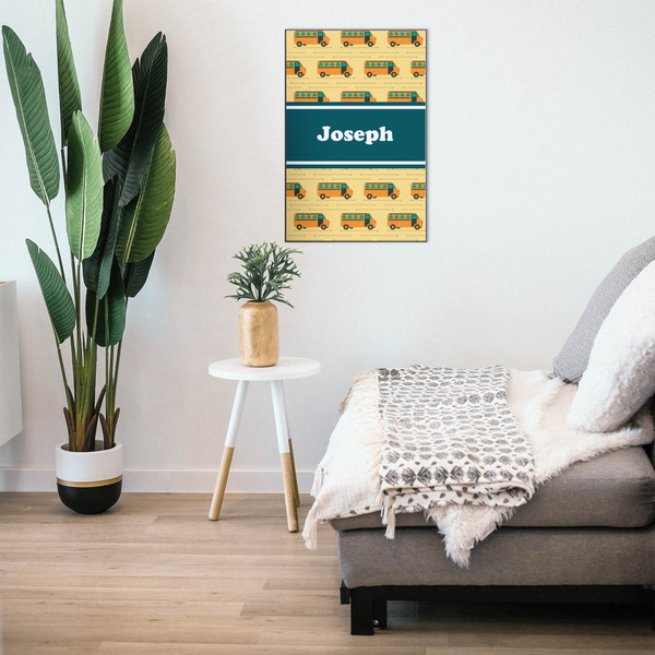 School Bus 20x30 Wood Print - In Context