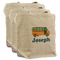 School Bus Reusable Cotton Grocery Bags - Set of 3 (Personalized)