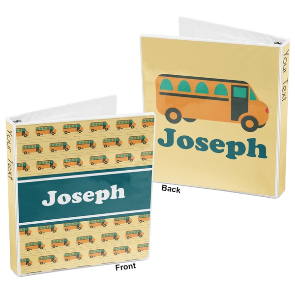 School Bus 3-Ring Binder Front and Back