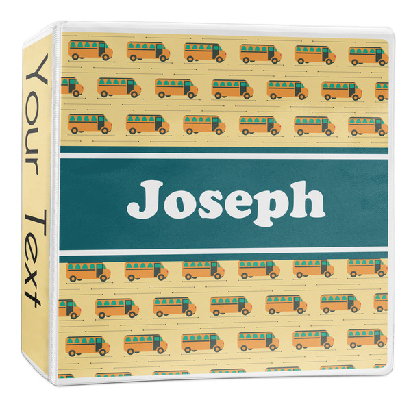 Custom School Bus 3-Ring Binder - 2 inch (Personalized)