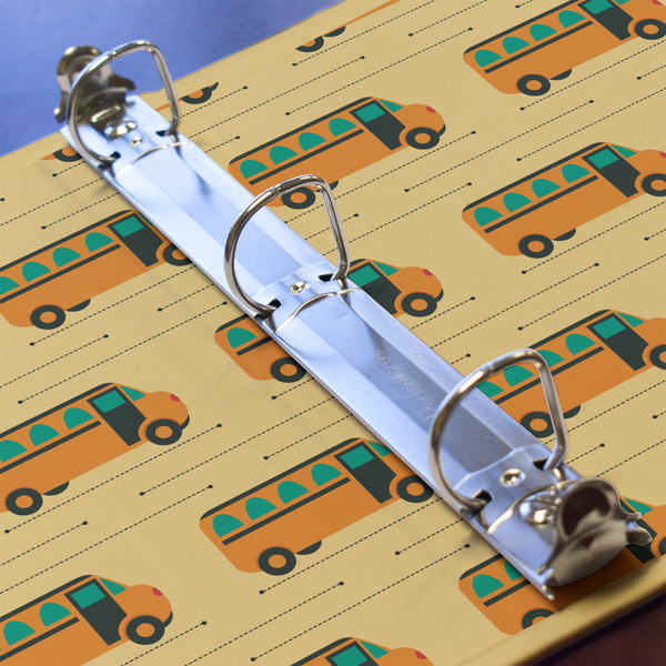 School Bus 3 Ring Binders - Full Wrap - 1" - DETAIL